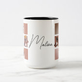 4ビューティフルブラックレディースボホシックアートスタイル名 ツートーンマグカップ (中央)