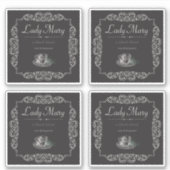 4ピースのヴィンテージカスタム紅茶 シール (正面)