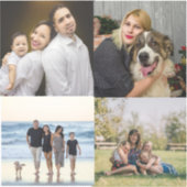 4ファミリーフォトコラージュカスタム シール (正面)