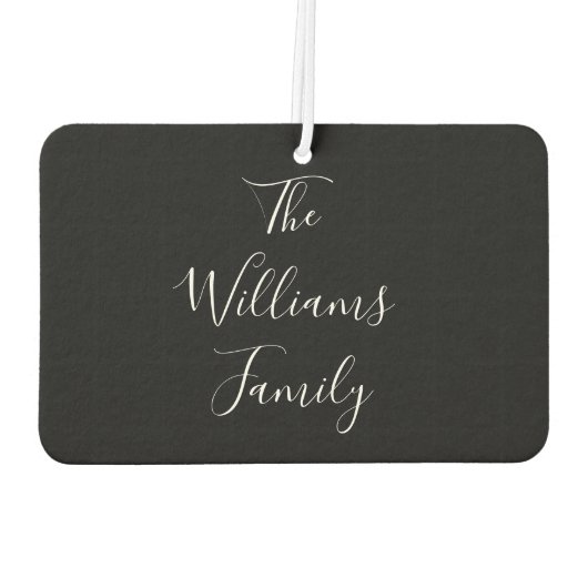 4フォトお気に入りのコラージュエレガントスクリプト名 カーエアーフレッシュナー (裏面)