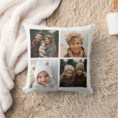 4フォトインスタグラムのコラージュと白い背景 クッション (ブランケット)