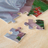 4フォトインスタグラムのコラージュと白い背景 ジグソーパズル (側面)