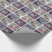 4フォトインスタグラムコラージュと白縁ど ラッピングペーパー (角)