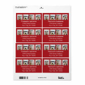 4フォトインスタグラムコラージュ – ホリデイレッド ラベル (フルシート)