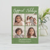 4フォトインスタグラムコラージュ – 最高の休日 シーズンカード (スタンド正面)