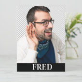 4フォトオスのアクターのヘッドショットコンプカードテンプレート 招待状 (スタンド正面)