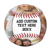 4フォトカスタムコラージュを作成し、文字を上に配置 野球ボール (裏面)