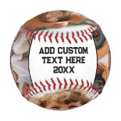 4フォトカスタムコラージュを作成し、文字を上に配置 野球ボール (正面)