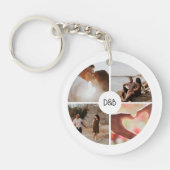 4フォトカスタムコラージュパーソナライズされた キーホルダー (正面)