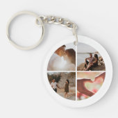 4フォトカスタムコラージュパーソナライズされた キーホルダー (正面)