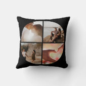 4フォトカスタムコラージュパーソナライズされた クッション (裏面)