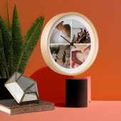 4フォトカスタムコラージュパーソナライズされた ラウンド壁時計