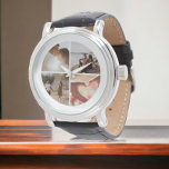 4フォトカスタムコラージュパーソナライズされた 腕時計<br><div class="desc">写真のカスタムコラージュを作ユニークカスタマイズパーソナライズされた4 Photo watch from Ricaso – 自分の4枚の写真を追加。</div>