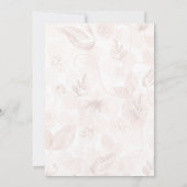 4フォトカップルコラージュ&ピンク赤面結婚フローラ セーブザデート (裏面)