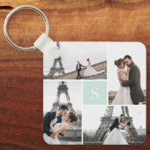 4フォトギャラリーミントグリーンモノグラム キーホルダー (正面)