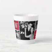 4フォトギャラリー赤モノグラム カフェラテマグ (正面)