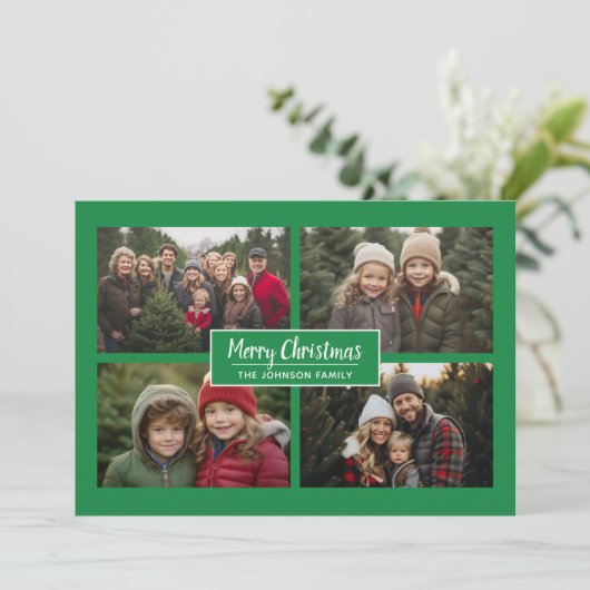 4フォトクリス伝統的マスストライプの緑 シーズンカード (スタンド正面)