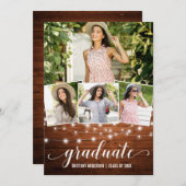 4フォトグモダンリーライト卒業発表 案内状 (正面/裏面)