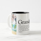 4フォトグランドパ、グランドパ、パパ定義 ツートーンマグカップ (正面左)