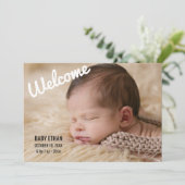 4フォトコラモダンージュウェルカム兄弟姉妹誕生 案内状 (スタンド正面)