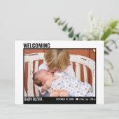 4フォトコラモダンージュ歓迎兄弟姉妹誕生 案内状 (スタンド正面)