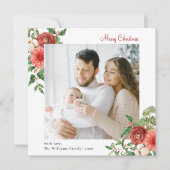 4フォトコラージクリスマスホリデーカード (正面)