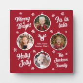 4フォトコラージクリスマスボーブルレッドプラーク フォトプラーク (正面)