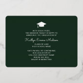 4フォトコラージグリーン&ゴールドフォイルグラードカード 箔招待状 (裏面)