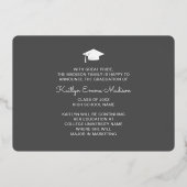 4フォトコラージグレイ&ゴールドフォイルグラードカード 箔招待状 (裏面)