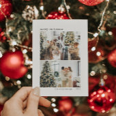 4フォトコラージタイプライターミニマリストクリスマス シーズンカード