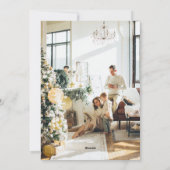 4フォトコラージタイプライターミニマリスト新年 シーズンカード (裏面)