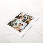 4フォトコラージタイプライター北欧金ゴールド 箔シーズンカード (回転した状態)