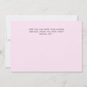 4フォトコラージピンクファースト誕生日 カード (裏面)