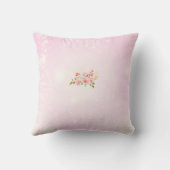 4フォトコラージピンクフローラパズルカスタムハート クッション (裏面)