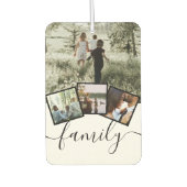 4フォトコラージファミリーパーソナライズされたカスタム カーエアーフレッシュナー (正面)