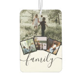 4フォトコラージファミリーパーソナライズされたカスタム カーエアーフレッシュナー (裏面)