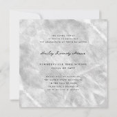 4フォトコラージフォイル正方形シックな卒業カード 招待状 (裏面)