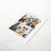 4フォトコラージミニマルエレガントバラ金ゴールド 箔シーズンカード (回転した状態)