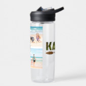 4フォトコラージモノグラムカウアイハワイサーフボード ウォーターボトル (左面)