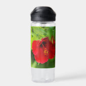 4フォトコラージモノグラムハイビスカスフラワー ウォーターボトル (背面)