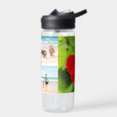 4フォトコラージモノグラムハイビスカスフラワー ウォーターボトル (左面)