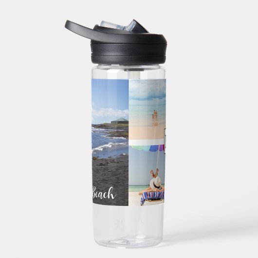 4フォトコラージモノグラムプナルウビーチハワイ ウォーターボトル (右面)