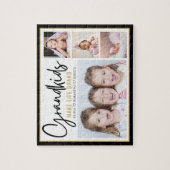 4フォトコラージュおじいちゃんメイクライフグランド引用文 ジグソーパズル (縦)