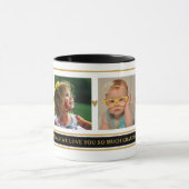 4フォトコラージュおじいちゃん祖父母クリスマス マグカップ (中央)