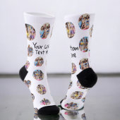 4フォトコラージュおよび文字カスタムパーソナライズされた ソックス