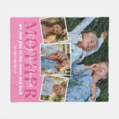 4フォトコラージュお母さん フリースブランケット (正面(横))