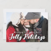 4フォトコラージュのクリスマス シーズンカード (正面)