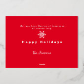 4フォトコラージュのクリスマス 箔シーズンカード (裏面)