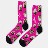 4フォトコラージュのソールメイトおもしろい遊（オンソウル） ソックス (左)