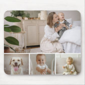 4フォトコラージュのテンプレート パーソナライズされた マウスパッド (正面)